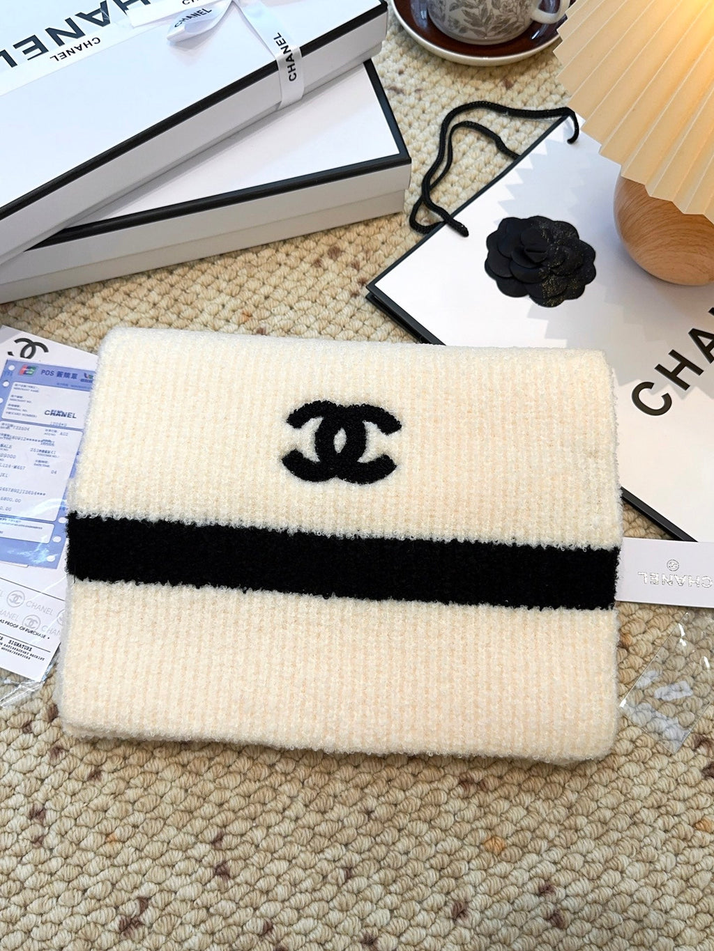 CHANEL 25S SCARF 175 CM IN WOOL CASHMERE 943160