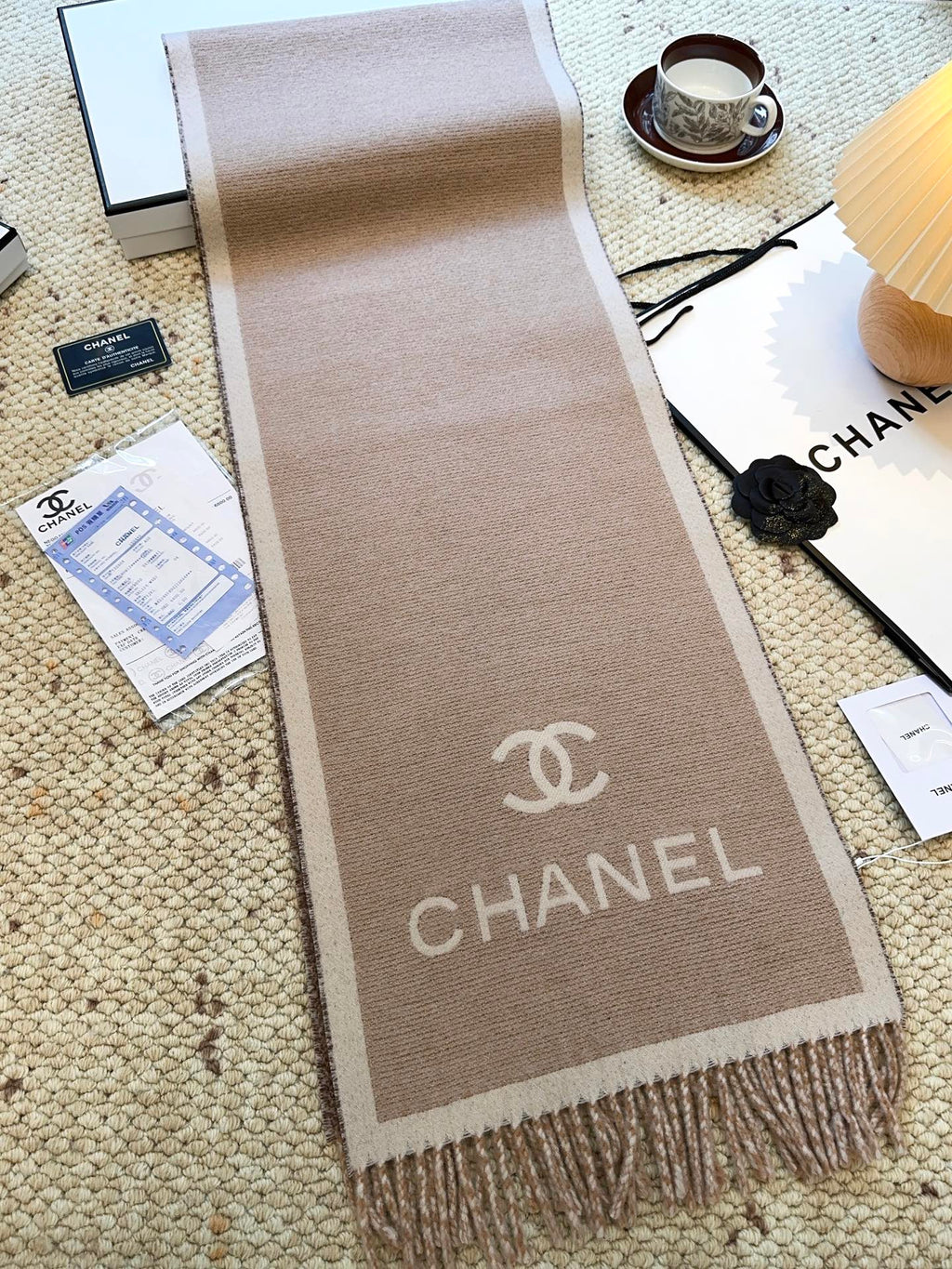CHANEL 25S SCARF 184 CM IN MERINO WOOL 943169