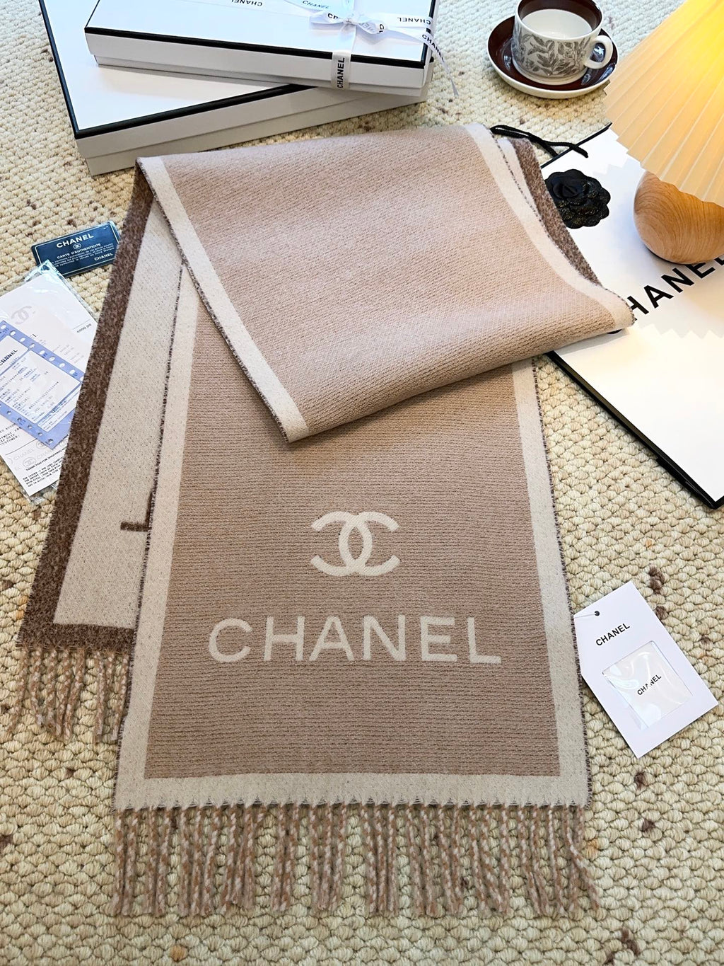 CHANEL 25S SCARF 184 CM IN MERINO WOOL 943169