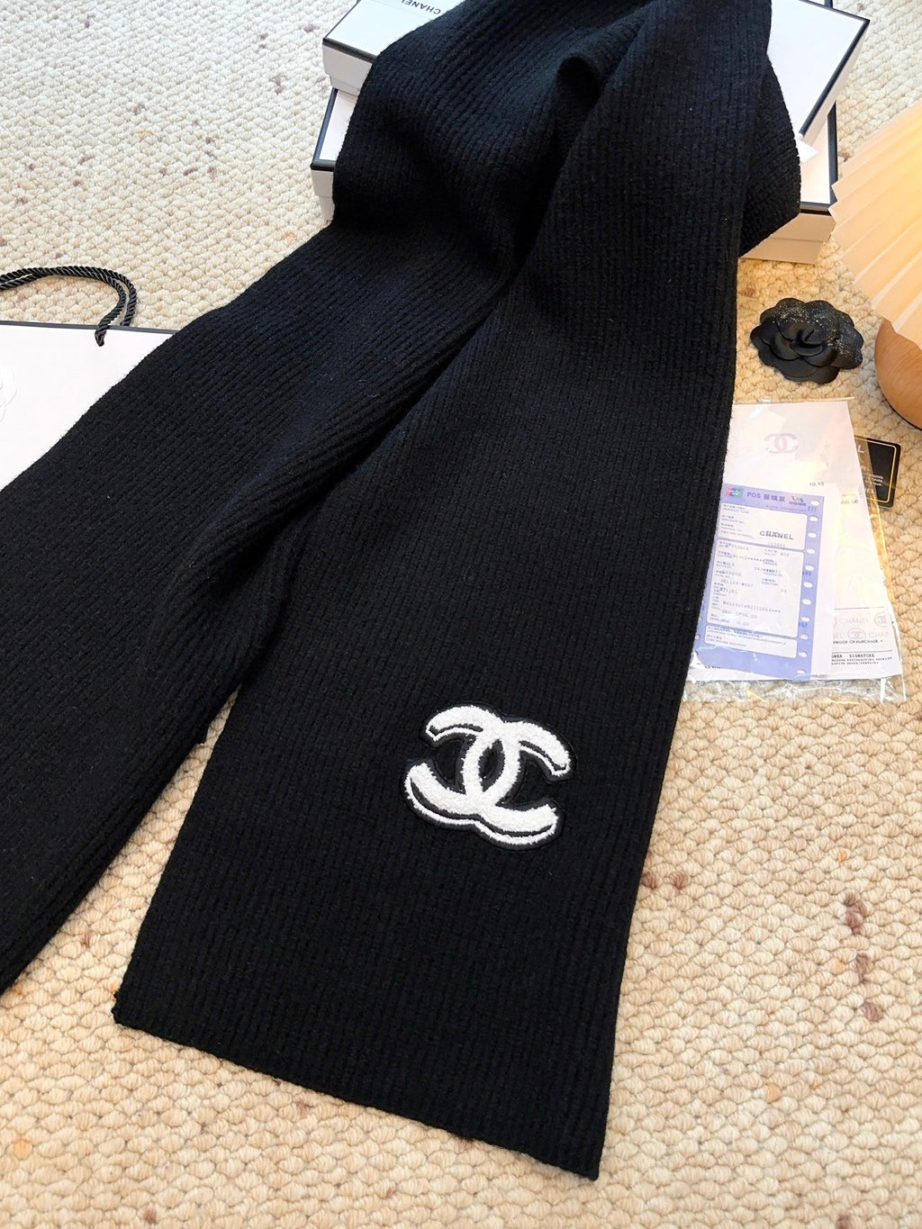 CHANEL 25S SCARF 175 IN CASHMERE 932230