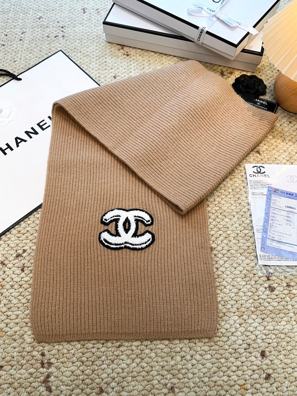 CHANEL 25S SCARF 175 IN CASHMERE 932232