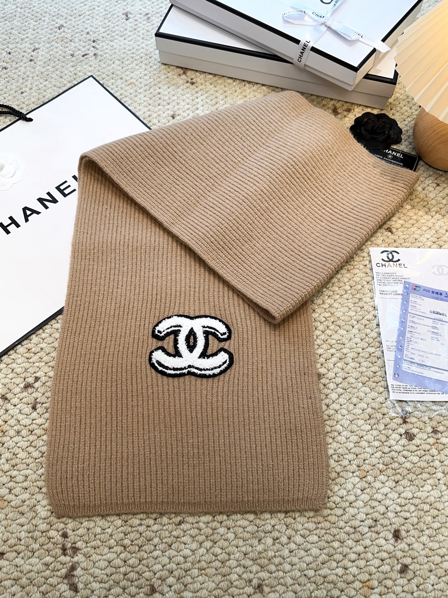 CHANEL 25S SCARF 175 IN CASHMERE 932232