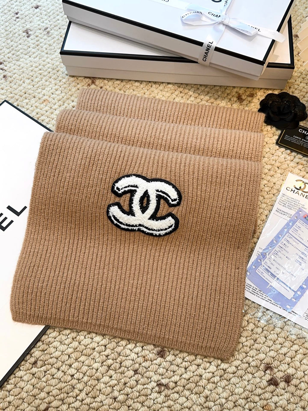 CHANEL 25S SCARF 175 IN CASHMERE 932232