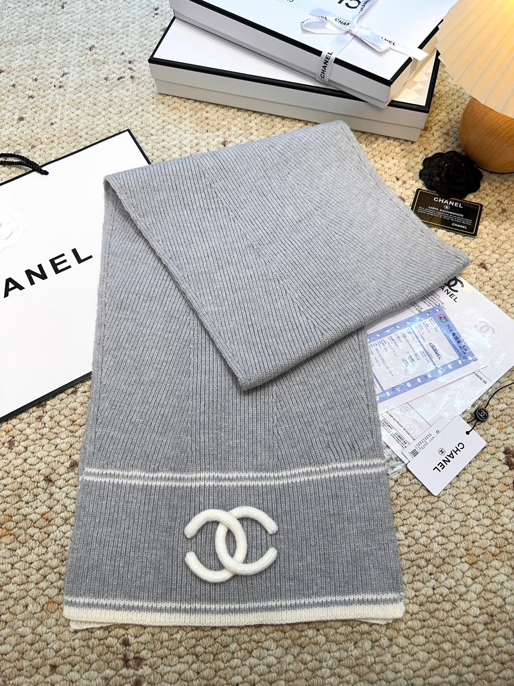 CHANEL 25S SCARF 175 IN CASHMERE 932234