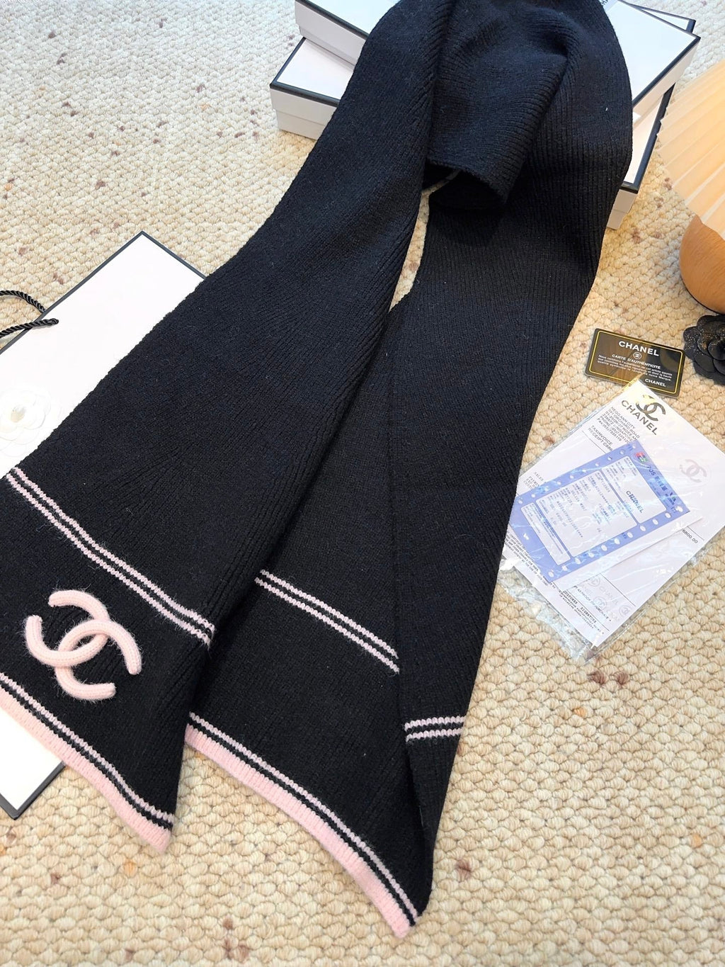 CHANEL 25S SCARF 175 IN CASHMERE 932235