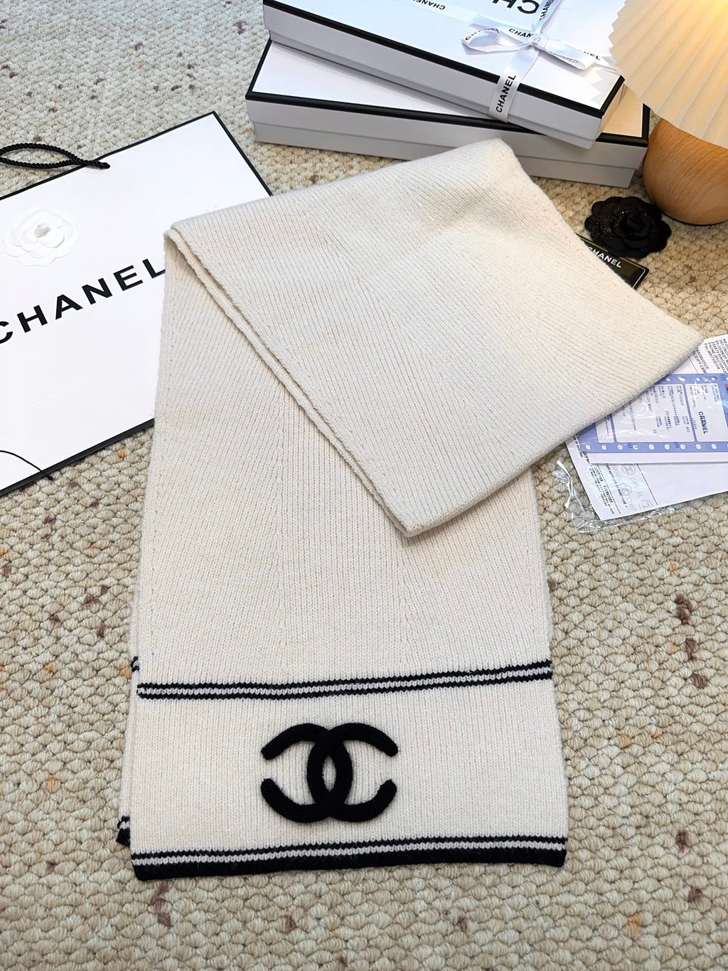 CHANEL 25S SCARF 175 IN CASHMERE 932236