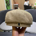 CHANEL BERET HAT IN PEANUT BROWN FABRIC 420942
