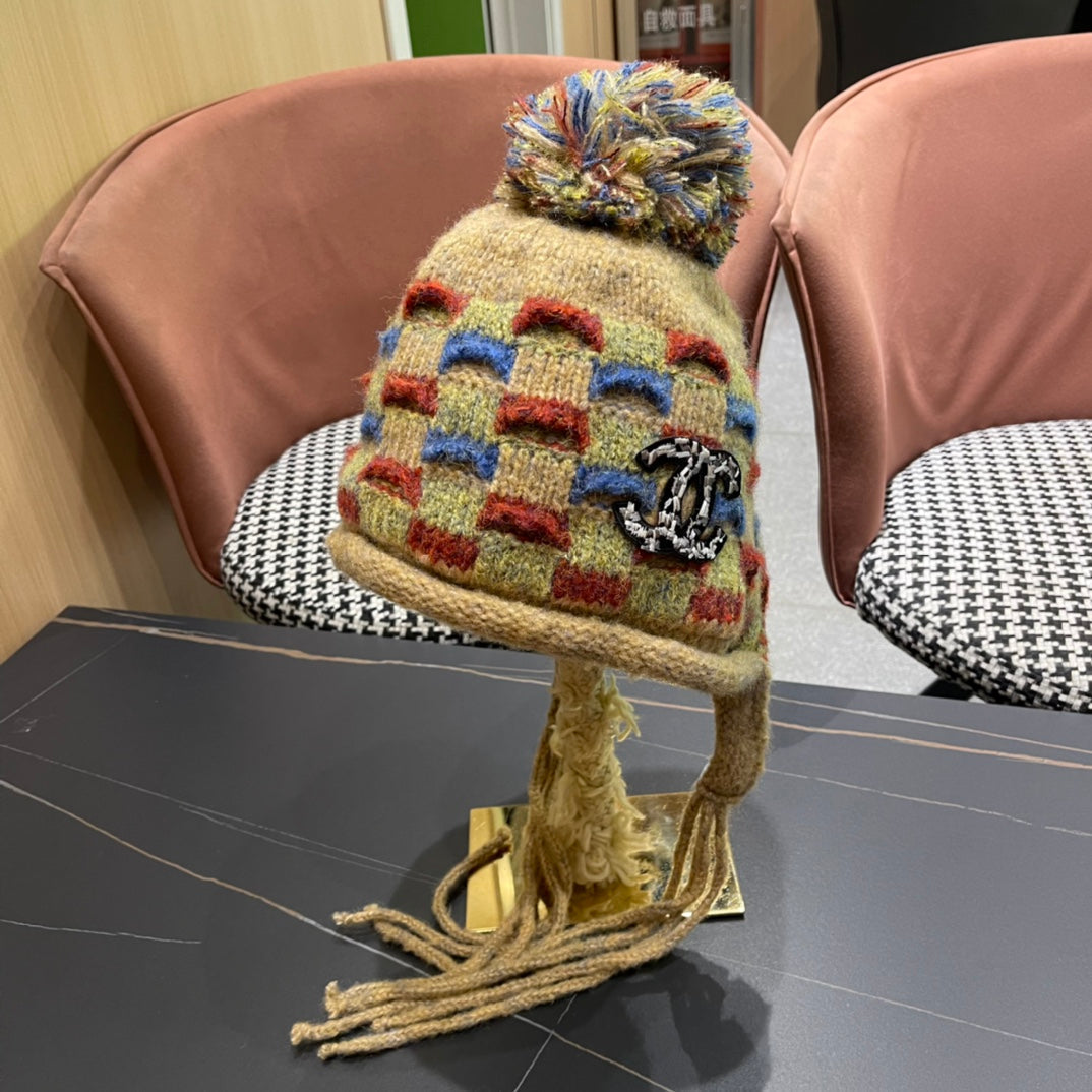 CHANEL KNITTED WOOL HAT COLORFUL 425765