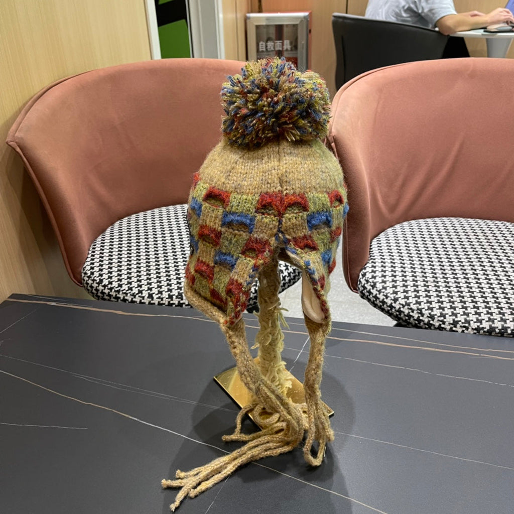 CHANEL KNITTED WOOL HAT COLORFUL 425765