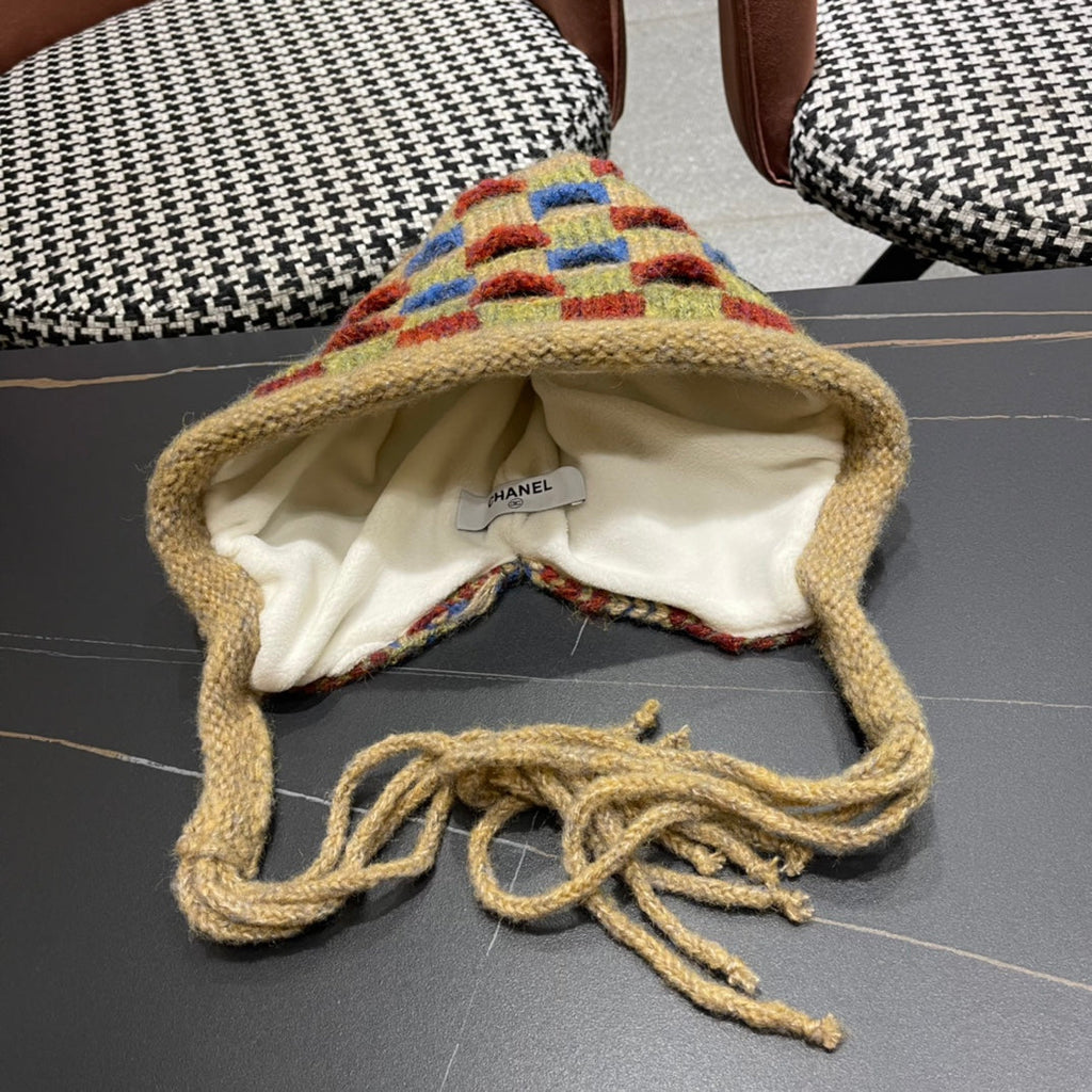 CHANEL KNITTED WOOL HAT COLORFUL 425765