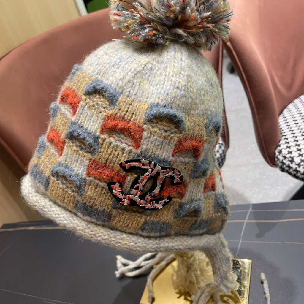 CHANEL KNITTED WOOL HAT COLORFUL 425766