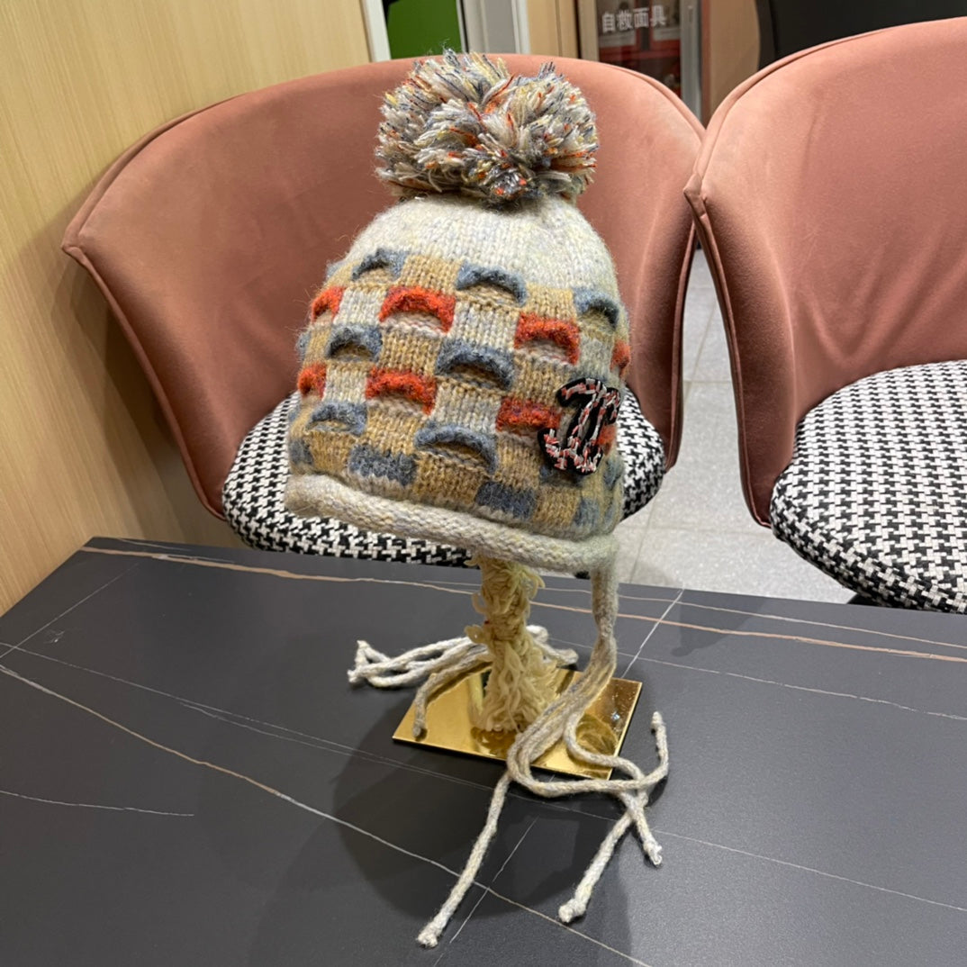 CHANEL KNITTED WOOL HAT COLORFUL 425766