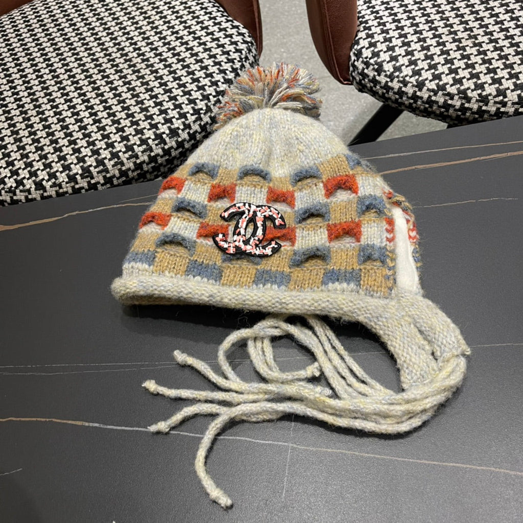 CHANEL KNITTED WOOL HAT COLORFUL 425766
