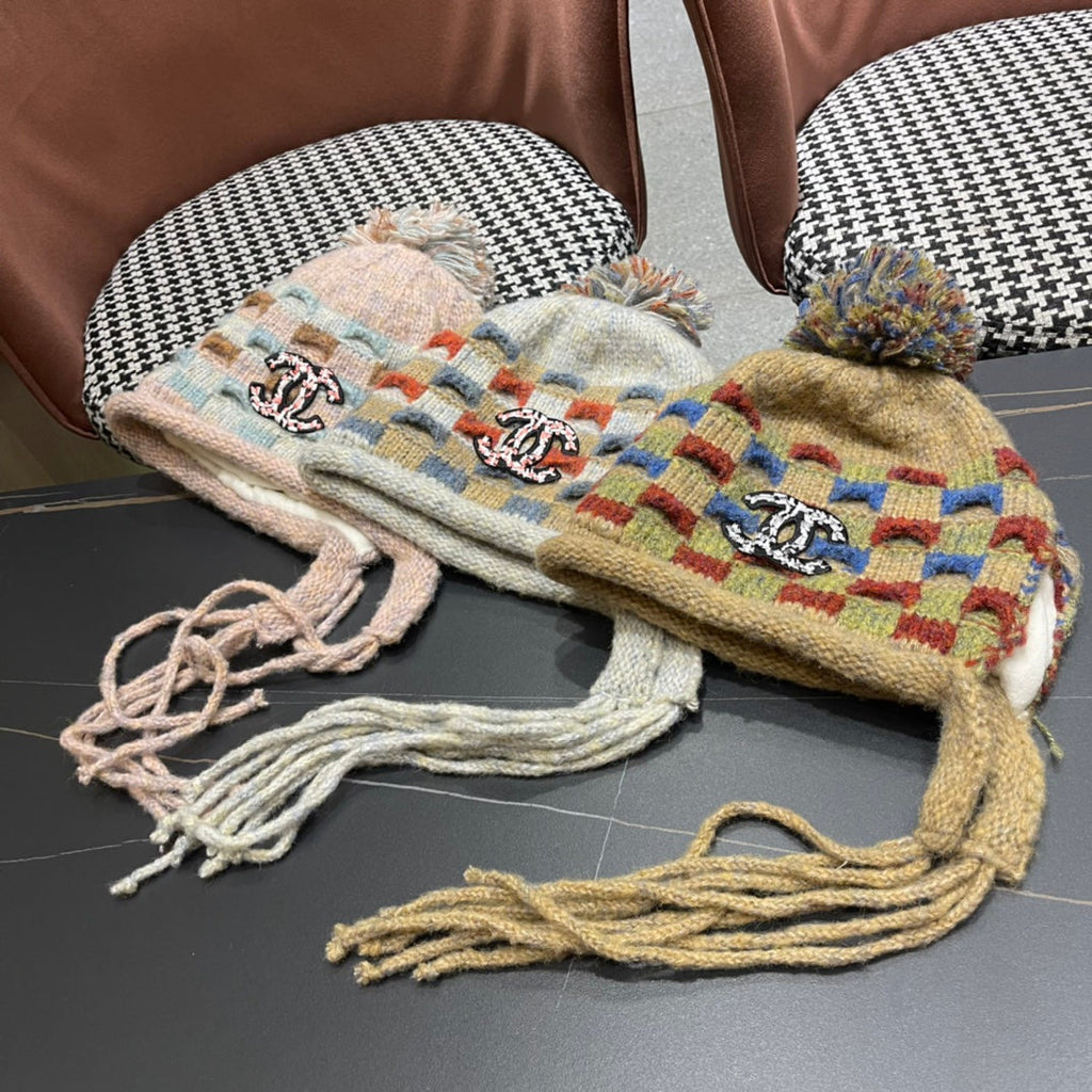 CHANEL KNITTED WOOL HAT COLORFUL 425767