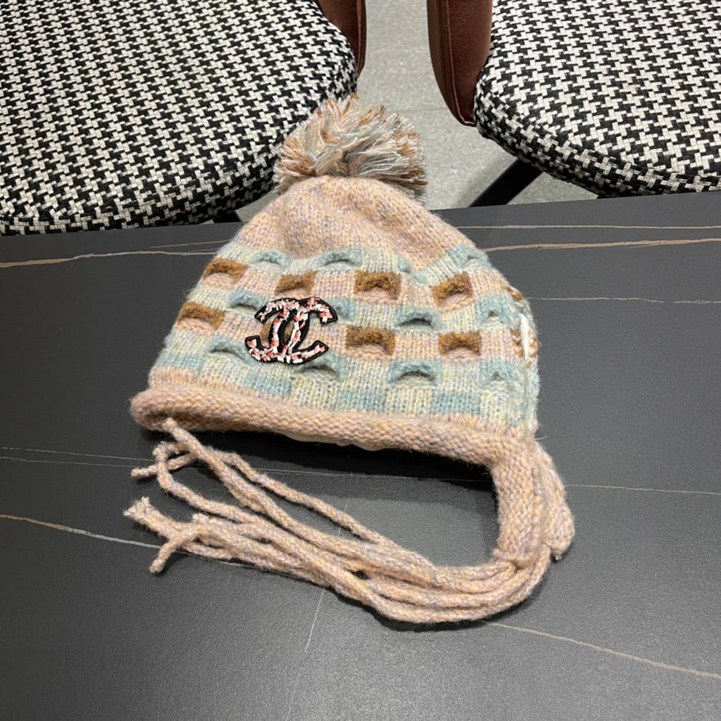 CHANEL KNITTED WOOL HAT COLORFUL 425767