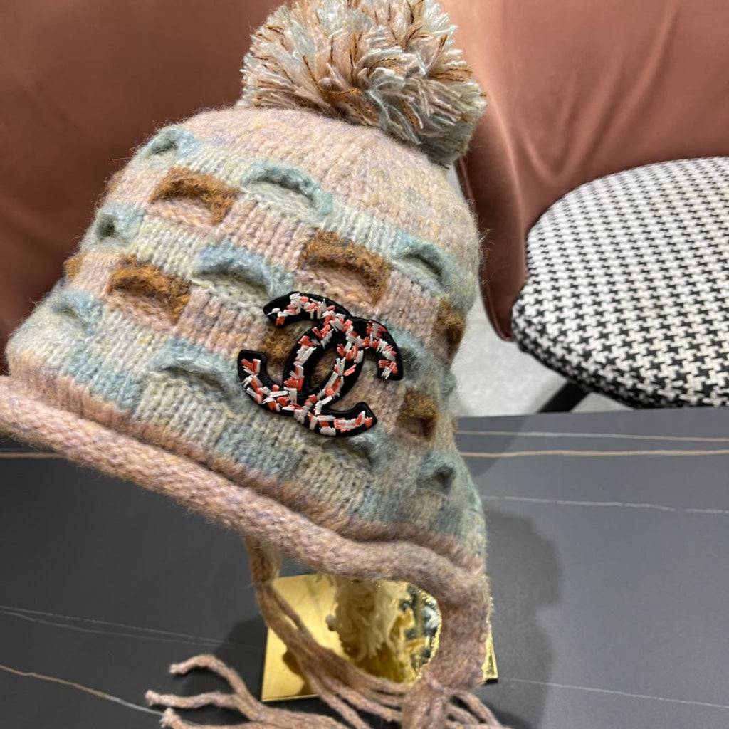 CHANEL KNITTED WOOL HAT COLORFUL 425767