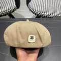 CHANEL BERET HAT IN PEANUT BROWN CORDUROY 429843