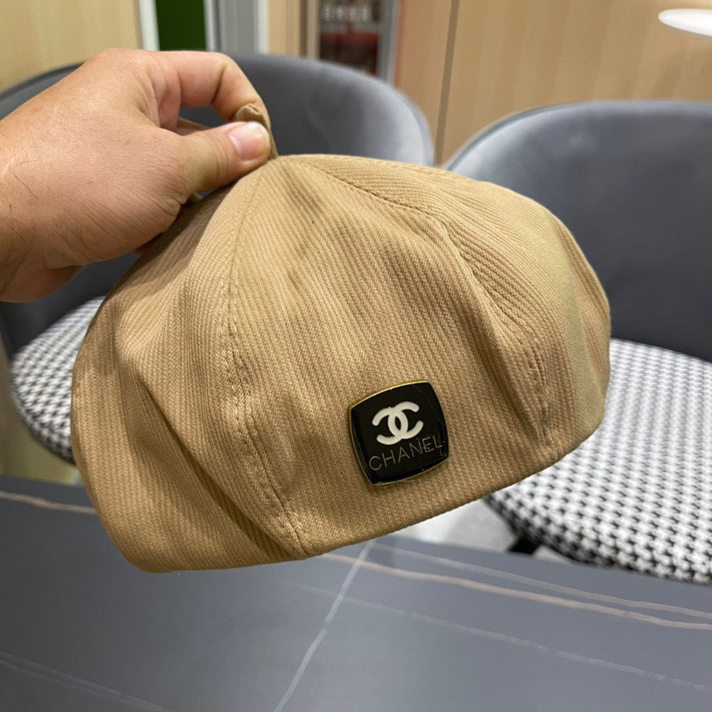 CHANEL BERET HAT IN CIDER BROWN CORDUROY 429845