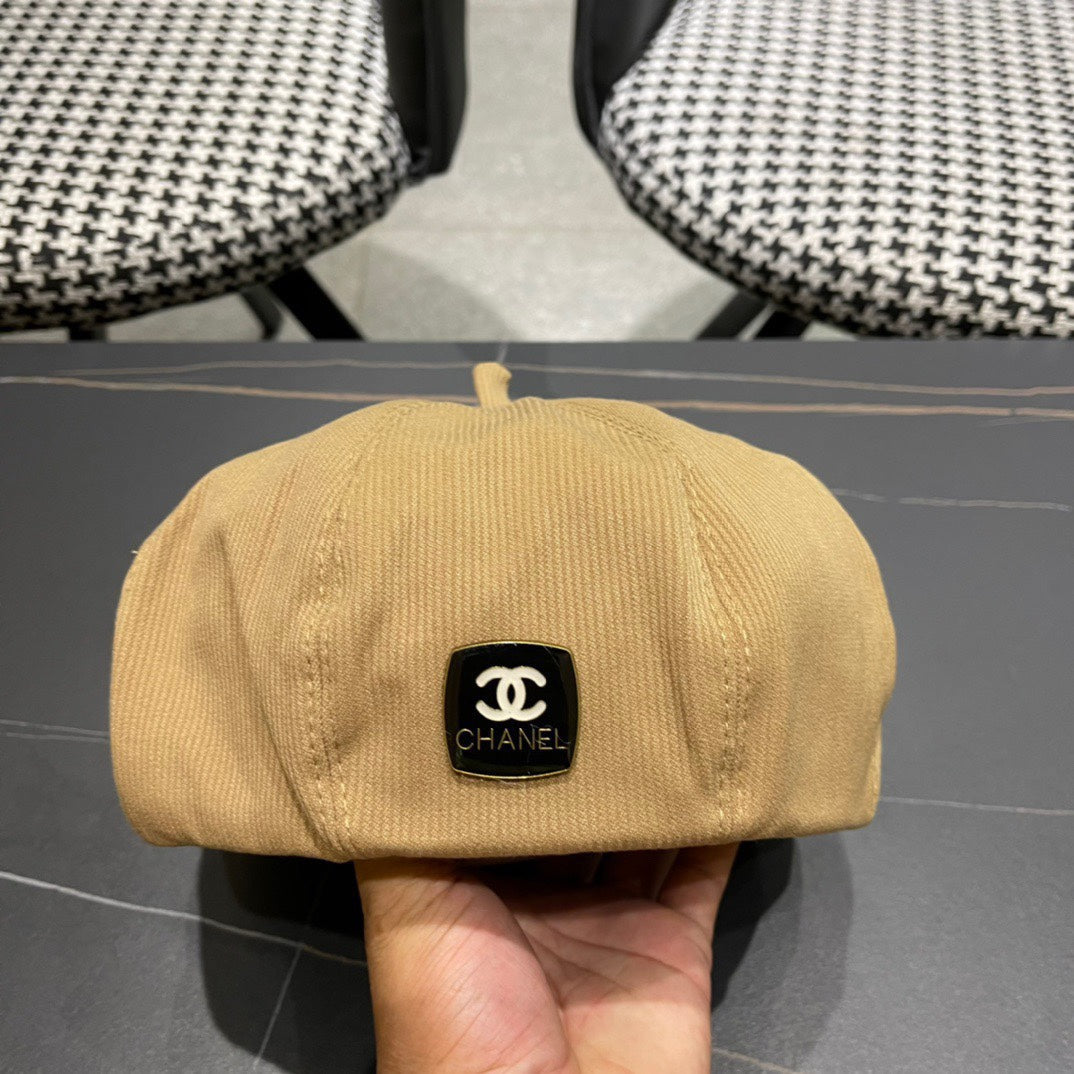 CHANEL BERET HAT IN CIDER BROWN CORDUROY 429845