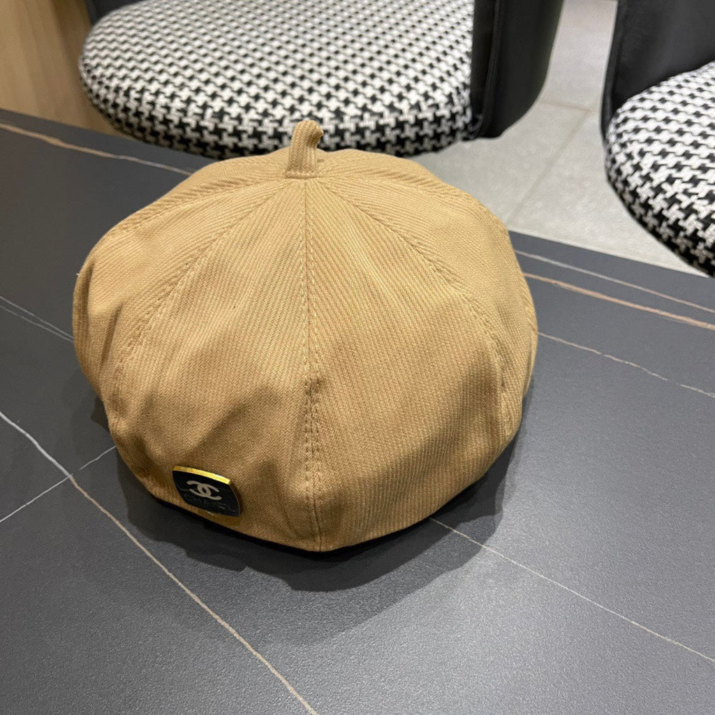 CHANEL BERET HAT IN CIDER BROWN CORDUROY 429845