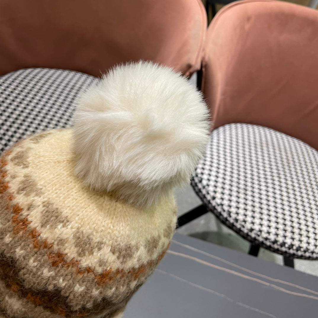 CHANEL PLUSH WINTER HAT COLORFUL 431201