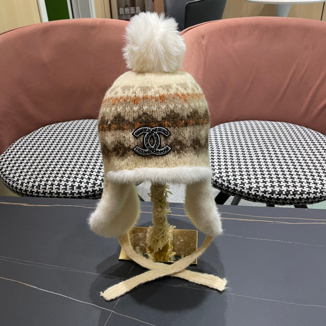 CHANEL PLUSH WINTER HAT COLORFUL 431201