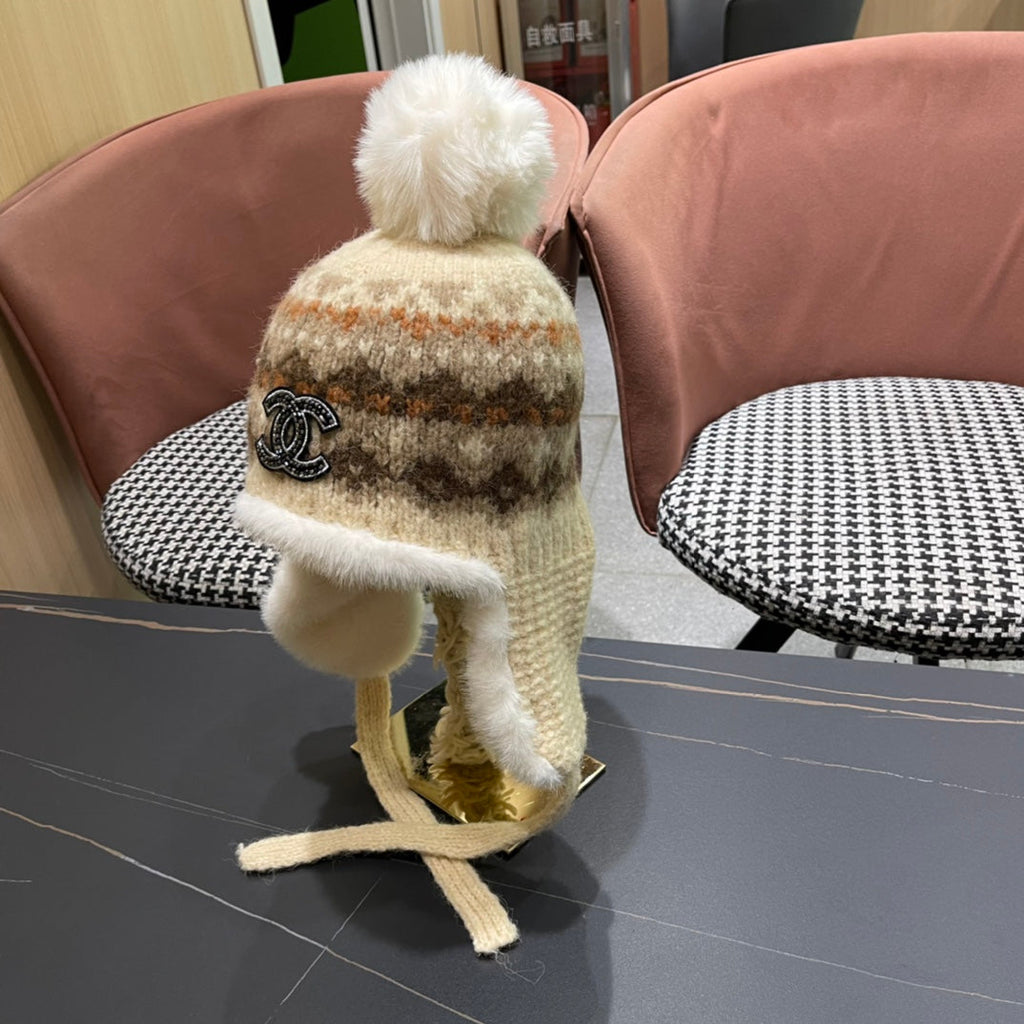 CHANEL PLUSH WINTER HAT COLORFUL 431201