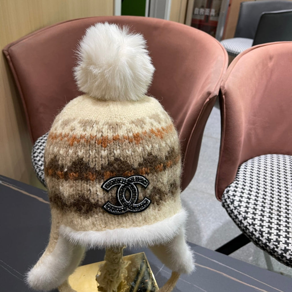 CHANEL PLUSH WINTER HAT COLORFUL 431201