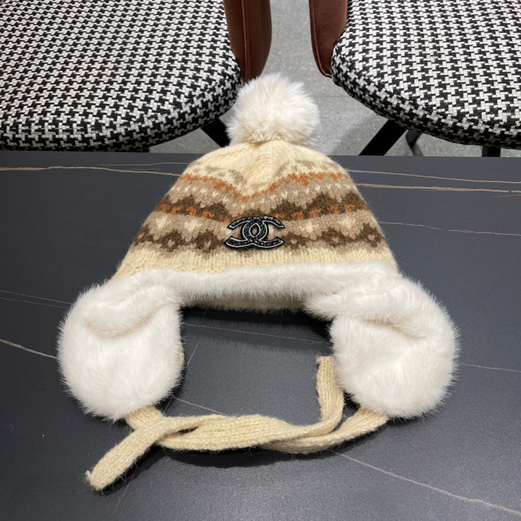 CHANEL PLUSH WINTER HAT COLORFUL 431201