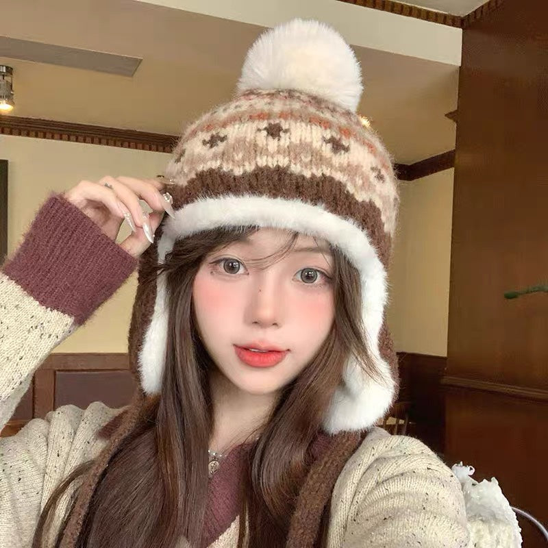 CHANEL PLUSH WINTER HAT COLORFUL 431204