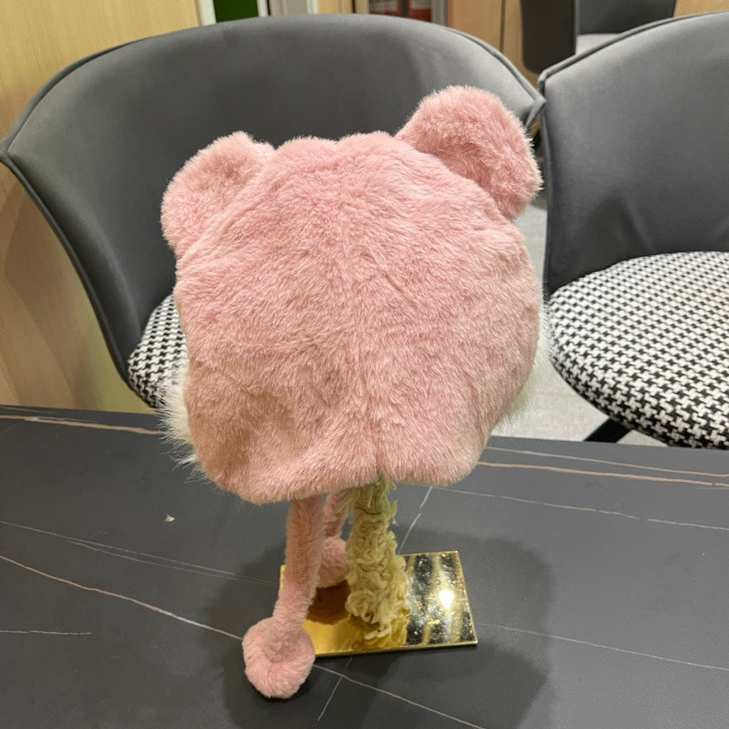 CHANEL BEANIE HAT IN BABY PINK FLEECE AND WOOL 433164