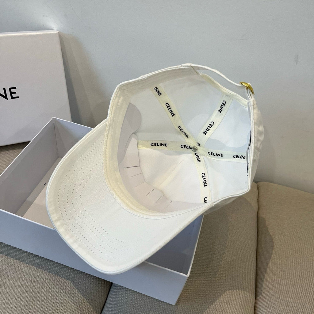 CELINE BASEBALL CAP MODEL 650192 IN WHITE FABRIC