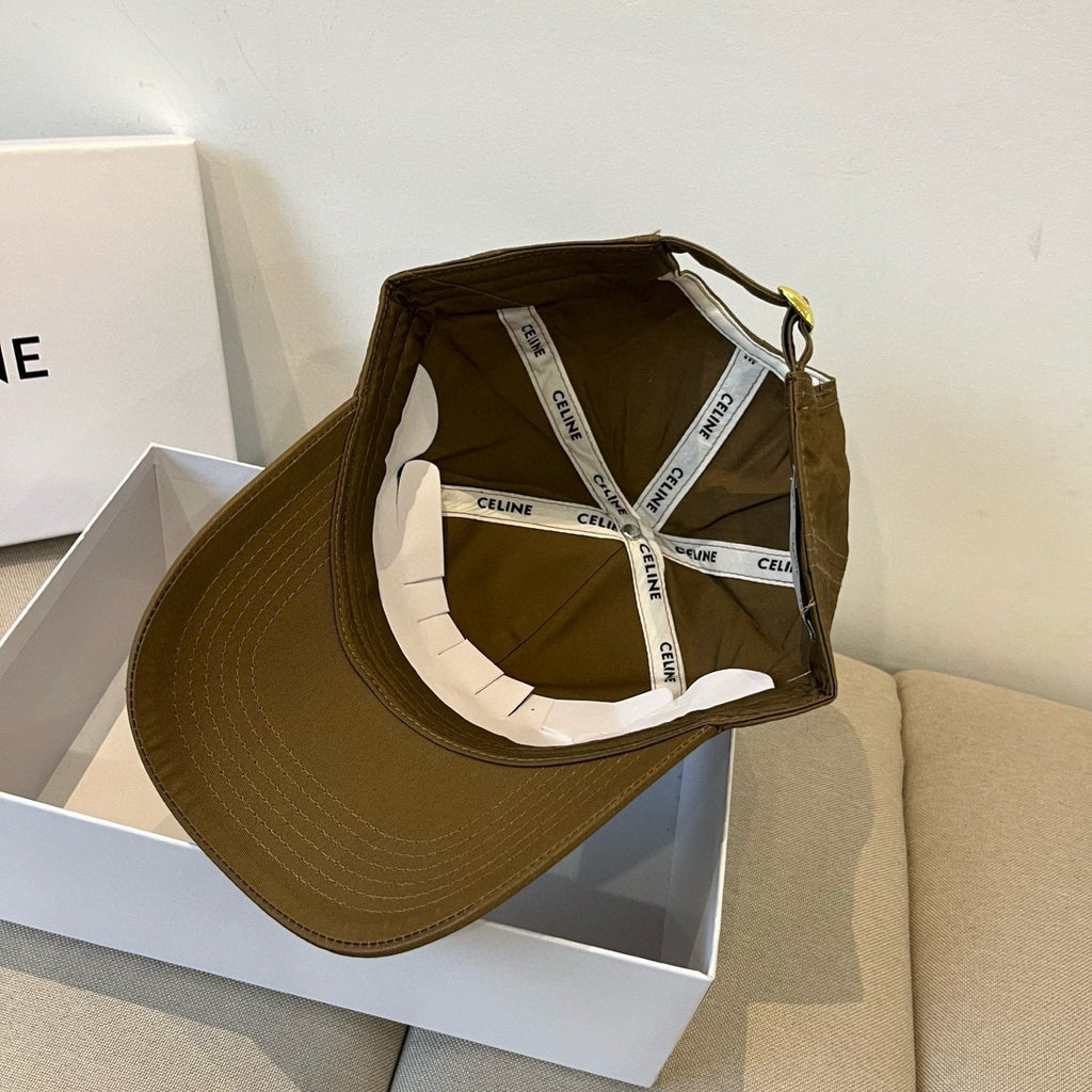 CELINE BASEBALL CAP MODEL 650193 IN BROWN FABRIC