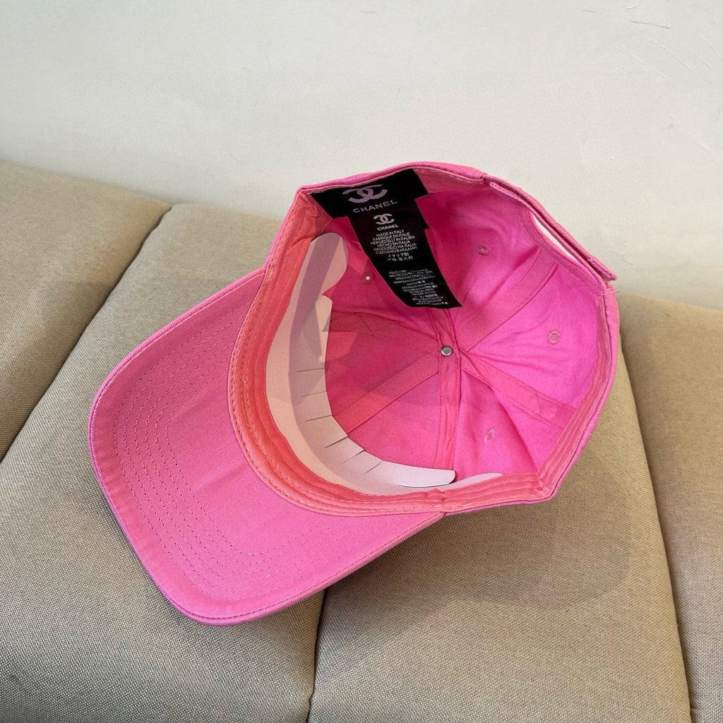 CHANEL BASEBALL HAT IN ROSE PINK COTTON 672890