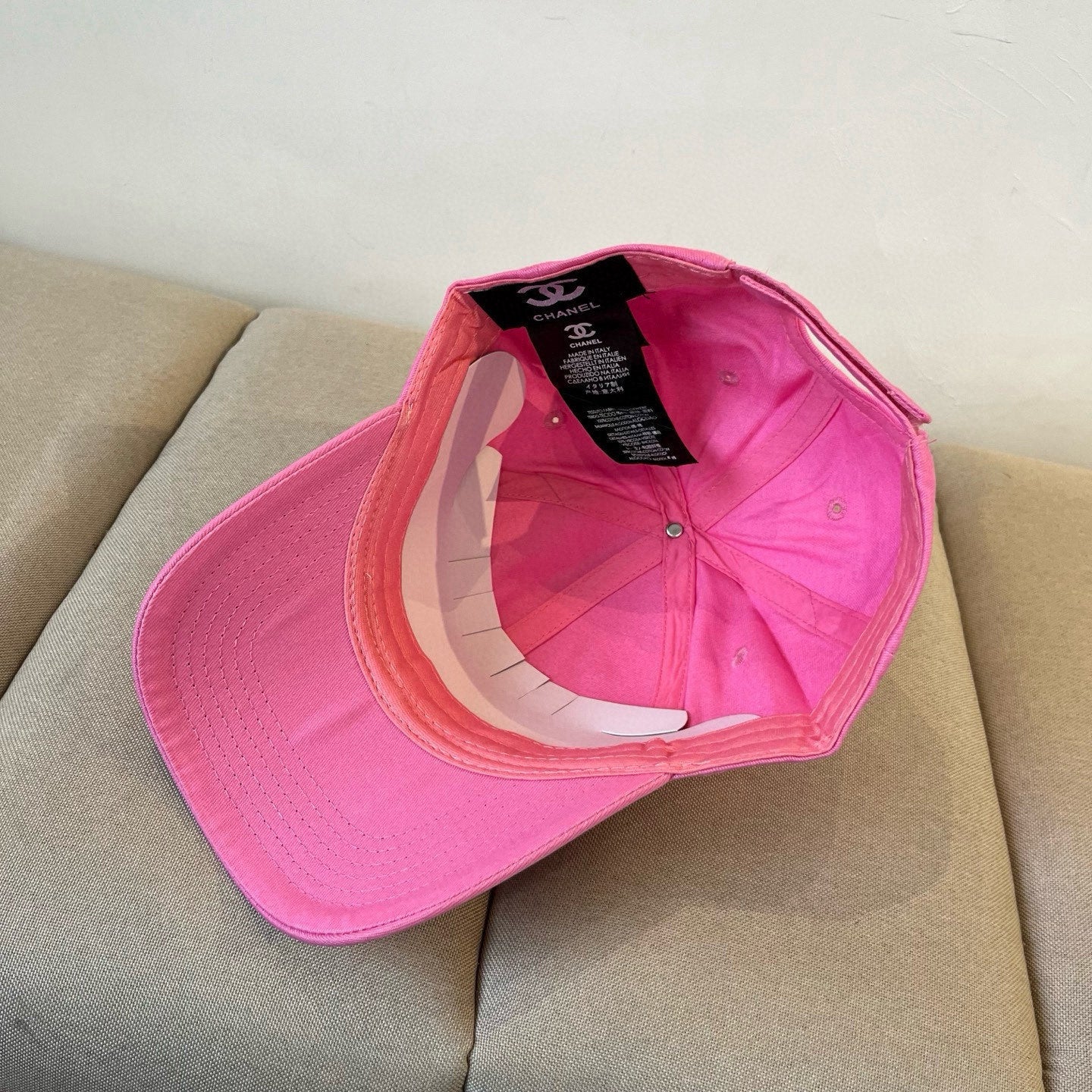 CHANEL BASEBALL HAT IN ROSE PINK COTTON 672890