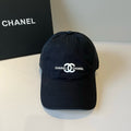 CHANEL BASEBALL HAT IN BLACK COTTON 672897