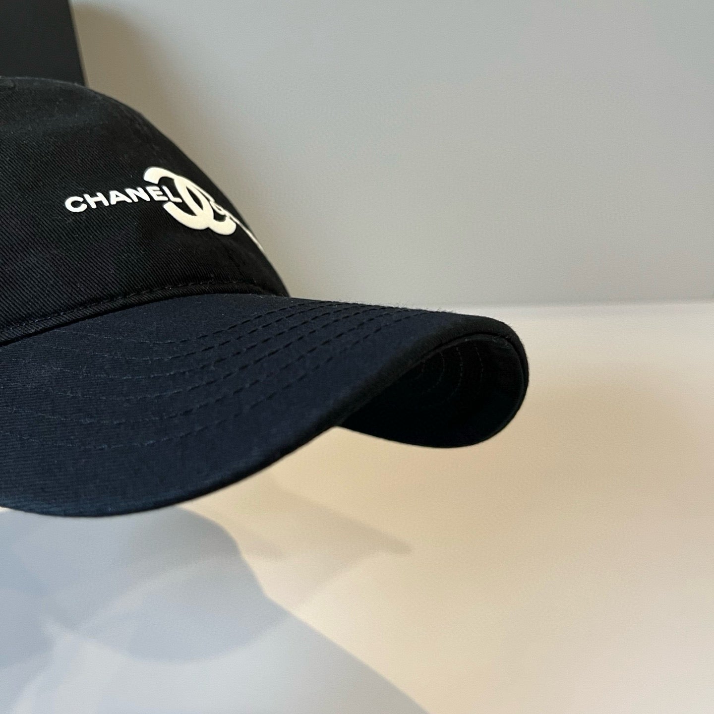 CHANEL BASEBALL HAT IN BLACK COTTON 672897
