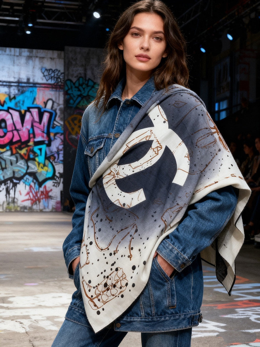 CHANEL 25S SCARF 135 IN CASHMERE 883636