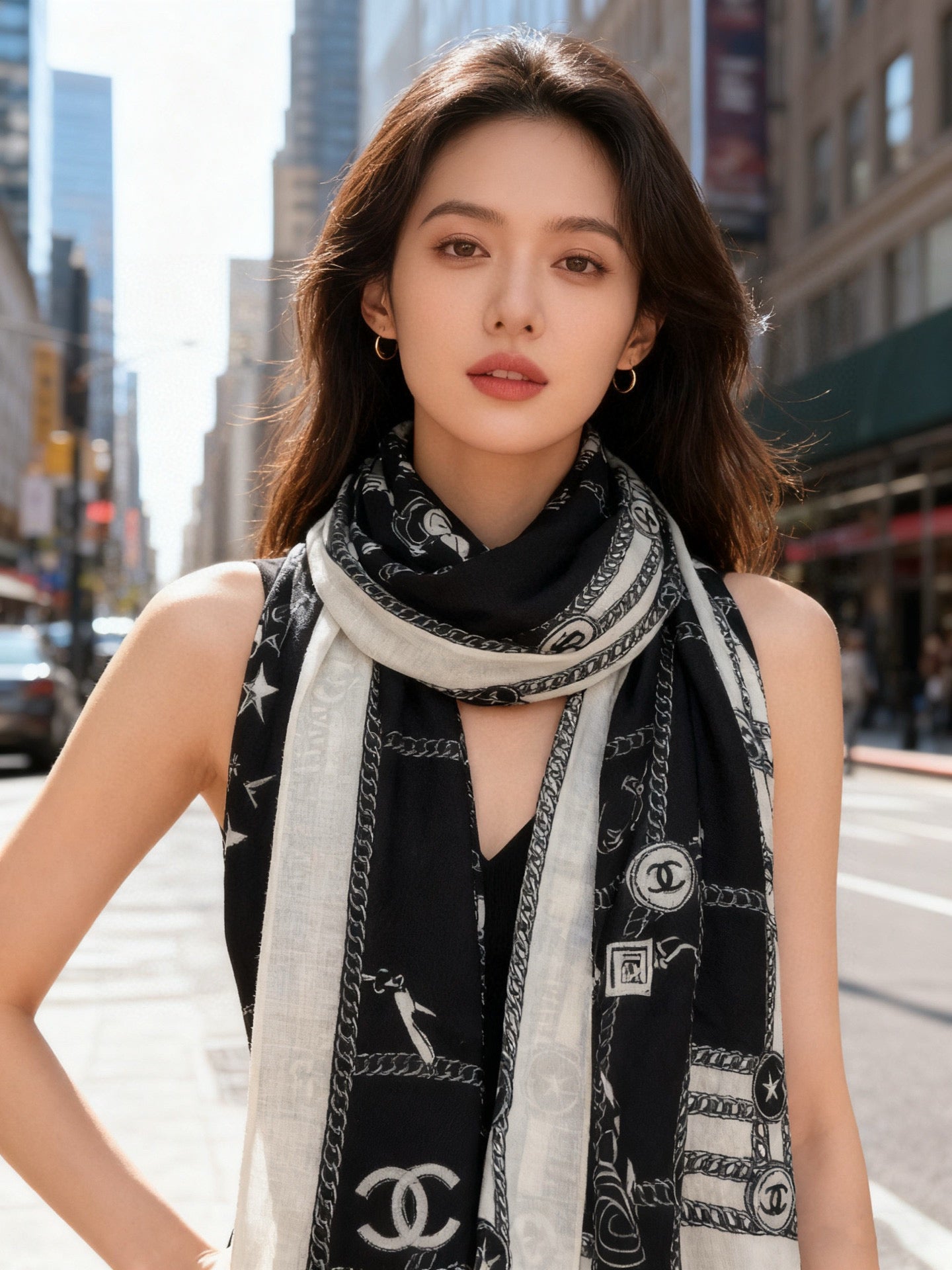 CHANEL 25S SCARF 200 IN CASHMERE 931949