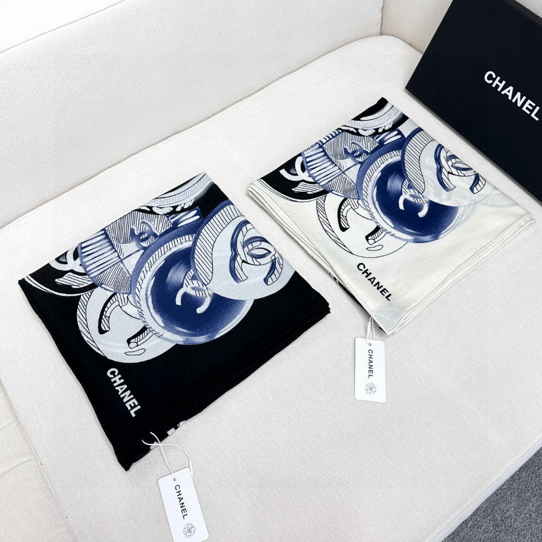 CHANEL 25S SCARF 140 IN CASHMERE 991917