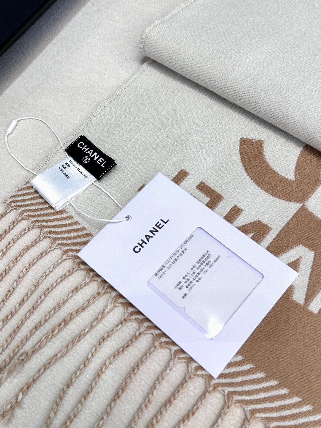CHANEL 25S SCARF 184 IN MERINO WOOL 727323
