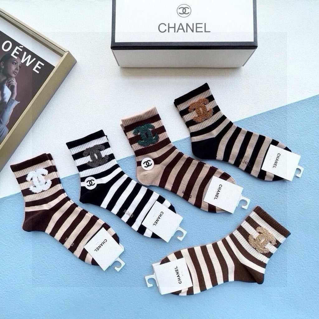 CHANEL LOW-CUT SOCKS 409649 ( 1 BOX )