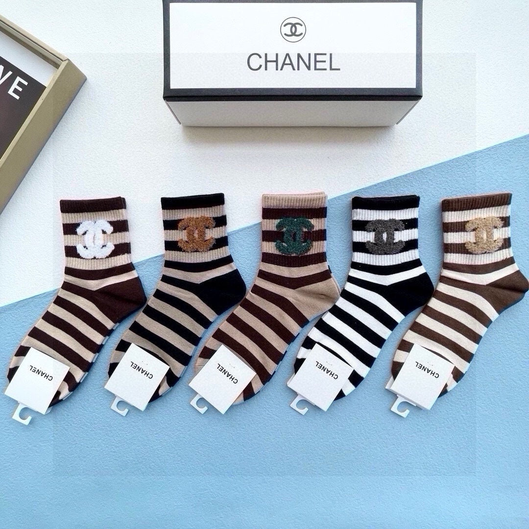 CHANEL LOW-CUT SOCKS 409649 ( 1 BOX )