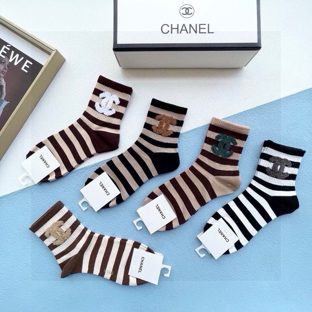CHANEL LOW-CUT SOCKS 409649 ( 1 BOX )