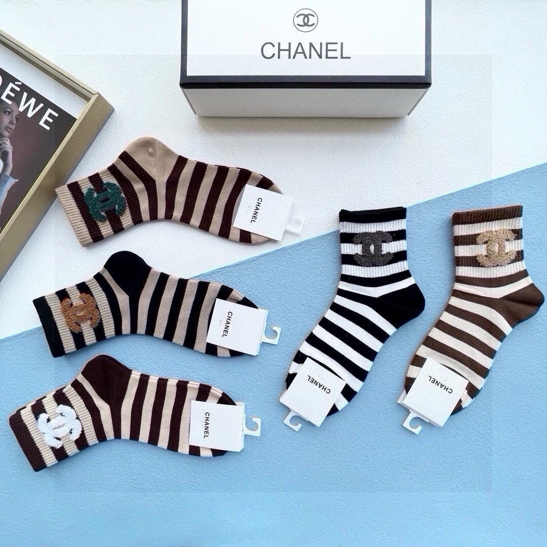 CHANEL LOW-CUT SOCKS 409649 ( 1 BOX )