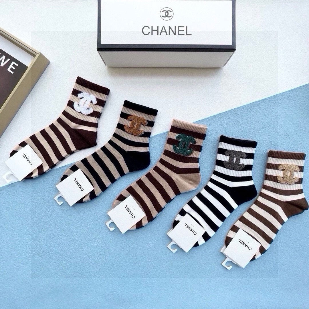 CHANEL LOW-CUT SOCKS 409649 ( 1 BOX )