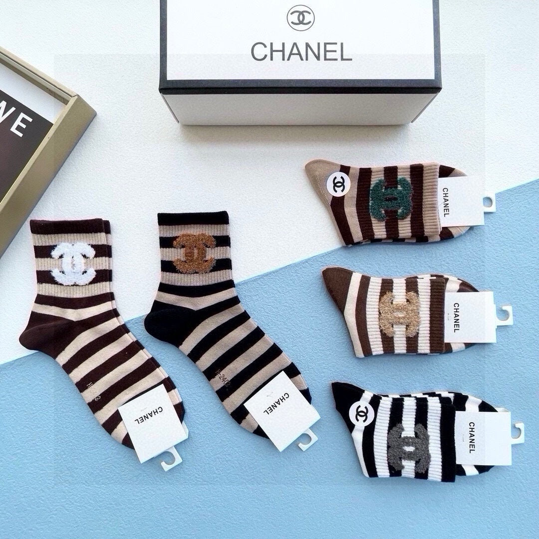 CHANEL LOW-CUT SOCKS 409649 ( 1 BOX )