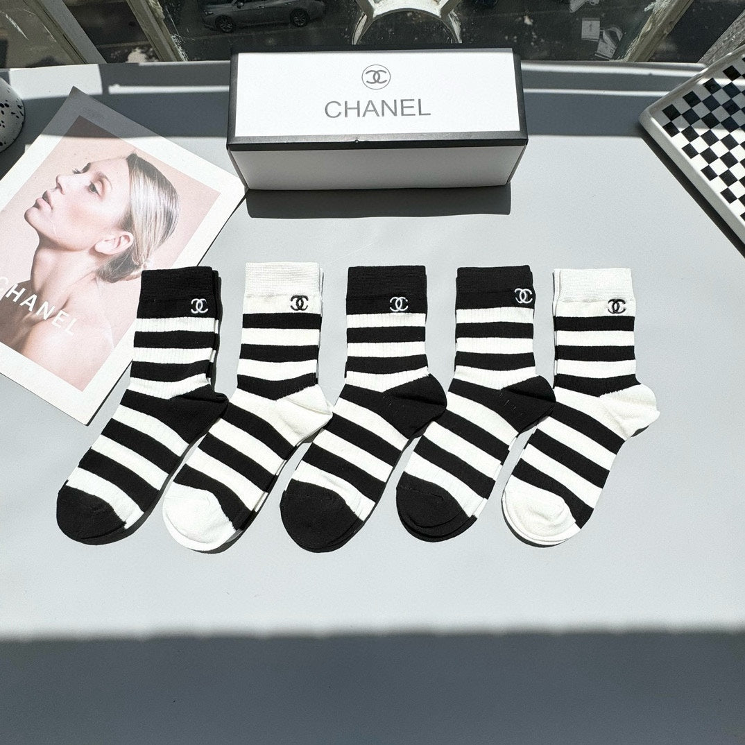 CHANEL LOW-CUT SOCKS 409454 ( 1 BOX )