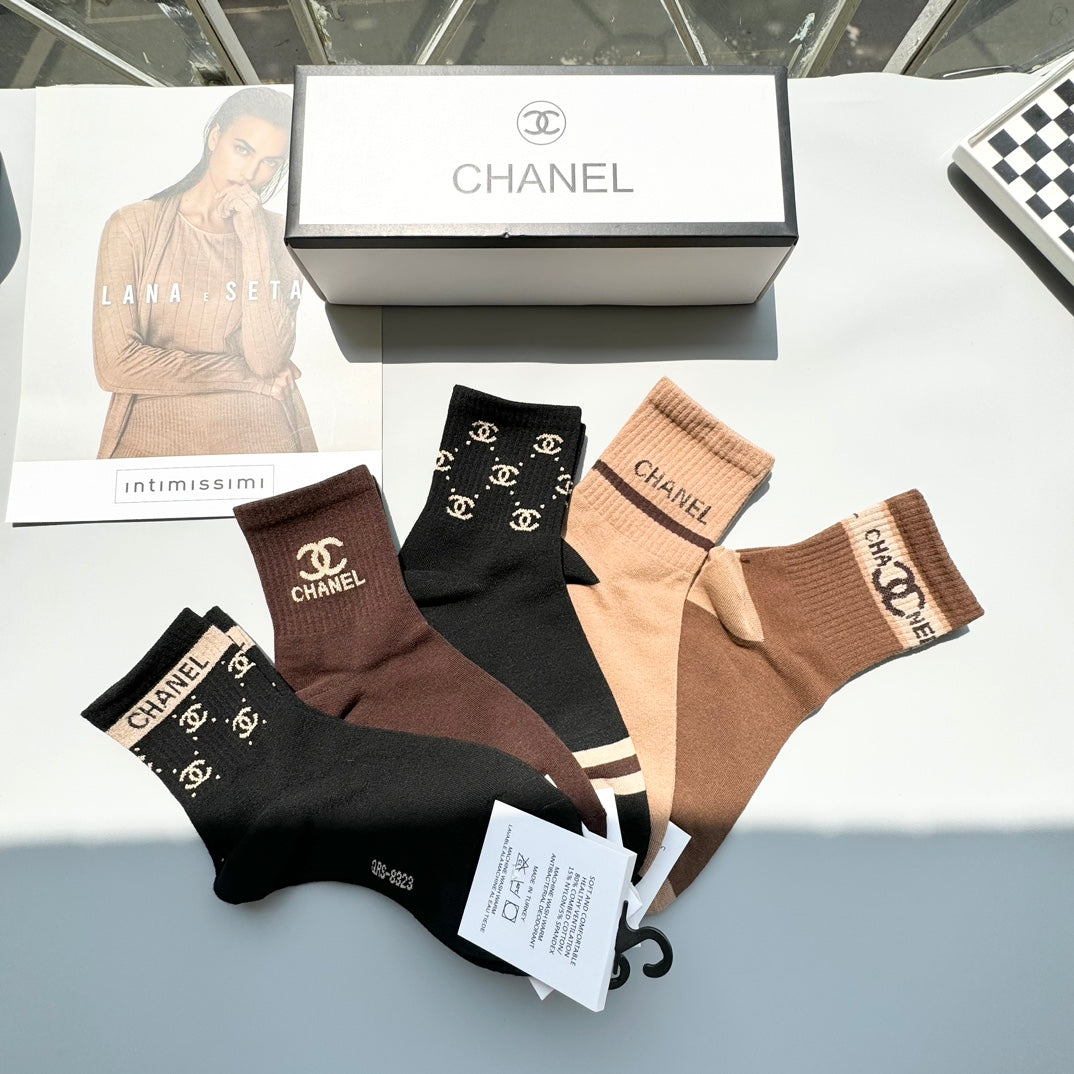 CHANEL LOW-CUT SOCKS 409458 ( 1 BOX )