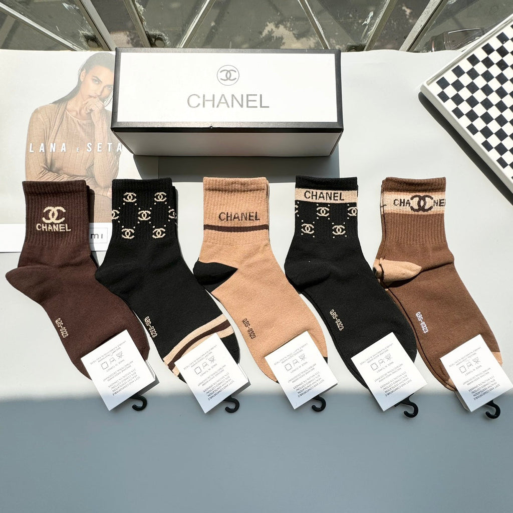 CHANEL LOW-CUT SOCKS 409458 ( 1 BOX )